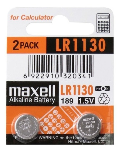 Blister de 2 pilas de boton lr1130 de 15v maxell - Material de oficina,  escolar y papelería